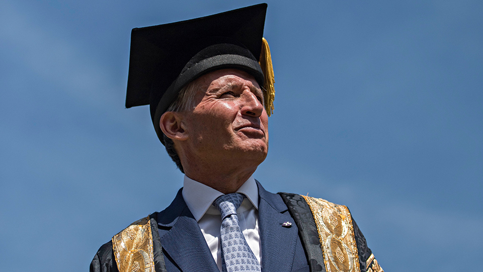 Seb Coe at a Loughborough graduation.
